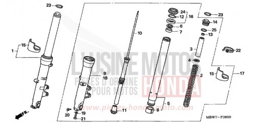 GABEL, VORNE CBR600F5 de 2005